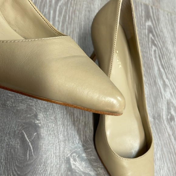 Ann Taylor Leather Pumps Heels Style 397174 Camel Nude 7M - Picture 15 of 16